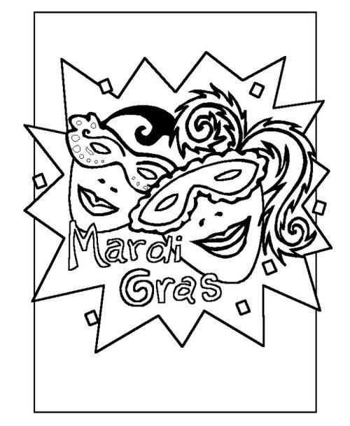Coloring page: Mardi Gras (Holidays and Special occasions) #60660 - Free Printable Coloring Pages