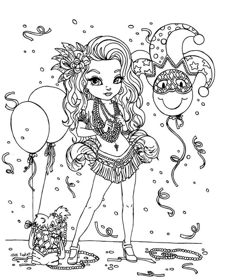 Coloring page: Mardi Gras (Holidays and Special occasions) #60671 - Free Printable Coloring Pages