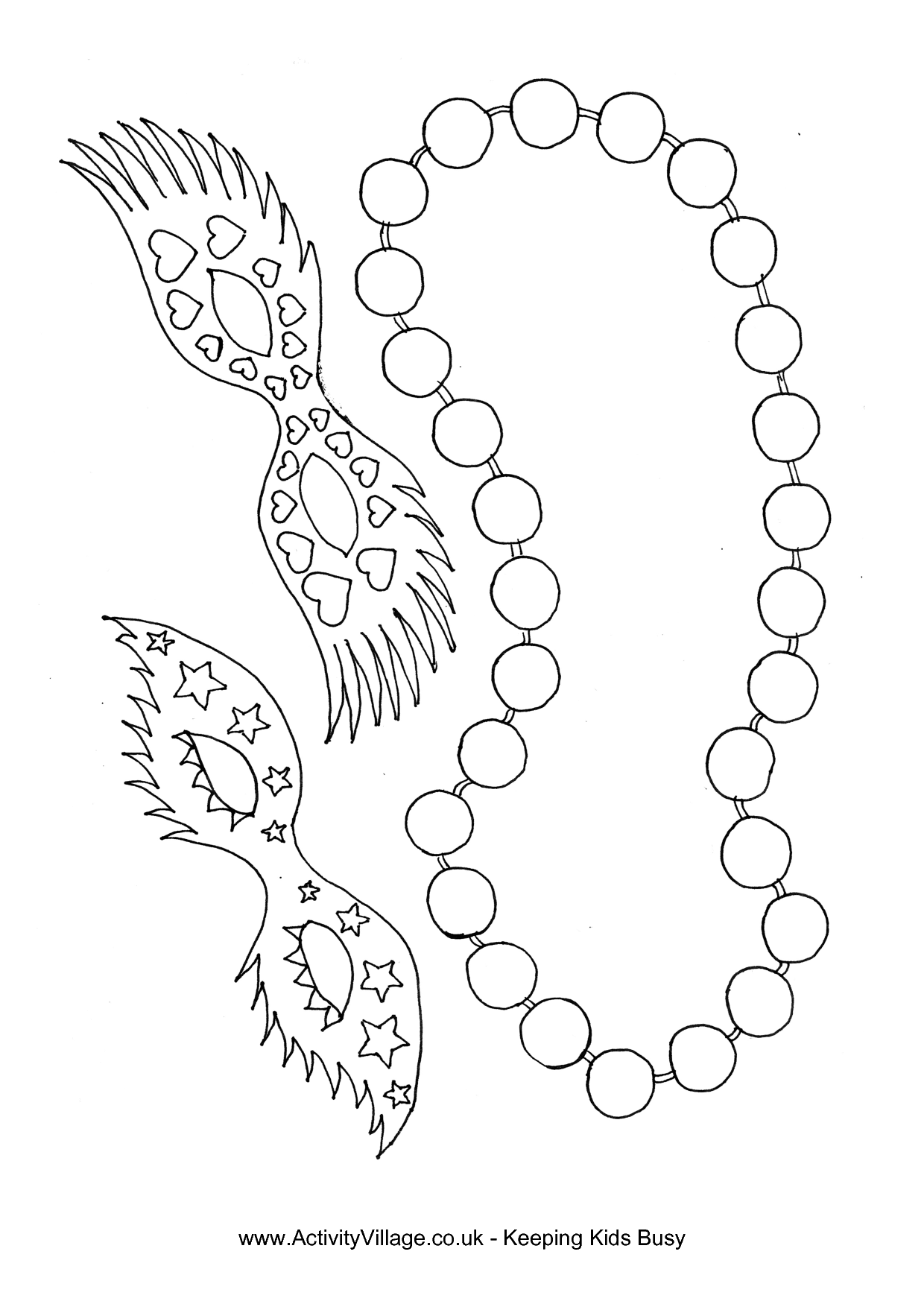 Coloring page: Mardi Gras (Holidays and Special occasions) #60674 - Free Printable Coloring Pages