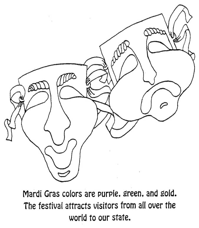 Coloring page: Mardi Gras (Holidays and Special occasions) #60683 - Free Printable Coloring Pages