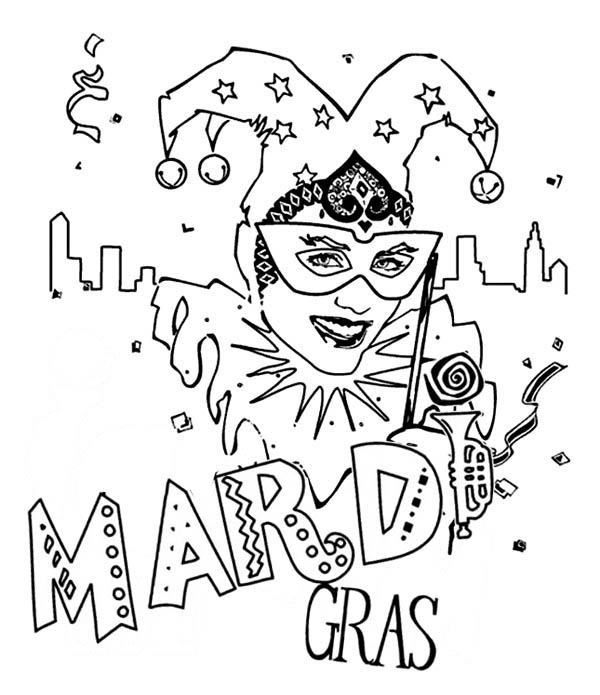 Coloring page: Mardi Gras (Holidays and Special occasions) #60685 - Free Printable Coloring Pages