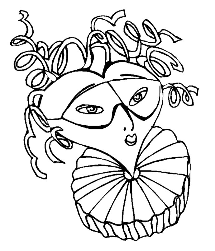 Coloring page: Mardi Gras (Holidays and Special occasions) #60706 - Free Printable Coloring Pages