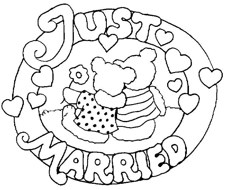 Coloring page: Marriage (Holidays and Special occasions) #55957 - Free Printable Coloring Pages