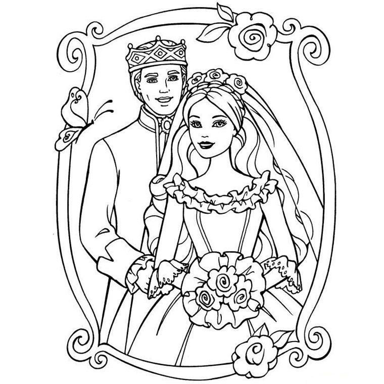 Coloring page: Marriage (Holidays and Special occasions) #55966 - Free Printable Coloring Pages