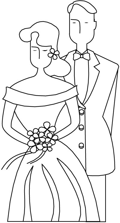 Coloring page: Marriage (Holidays and Special occasions) #55992 - Free Printable Coloring Pages