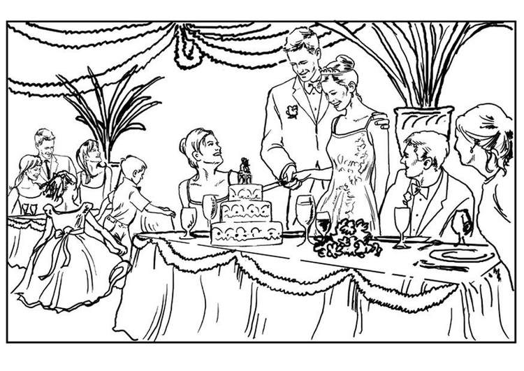 Coloring page: Marriage (Holidays and Special occasions) #56002 - Free Printable Coloring Pages
