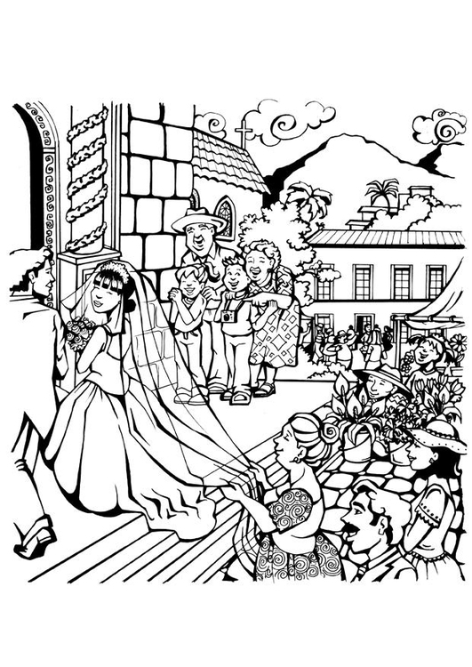Coloring page: Marriage (Holidays and Special occasions) #56020 - Free Printable Coloring Pages