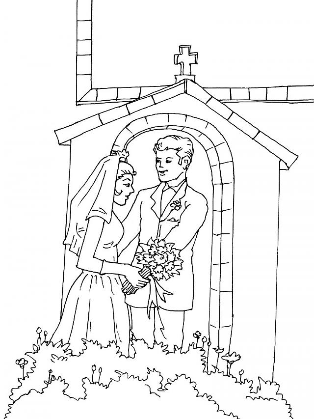 Coloring page: Marriage (Holidays and Special occasions) #56033 - Free Printable Coloring Pages