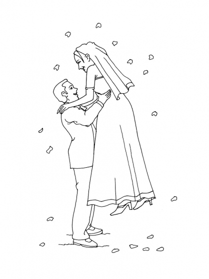 Coloring page: Marriage (Holidays and Special occasions) #56050 - Free Printable Coloring Pages