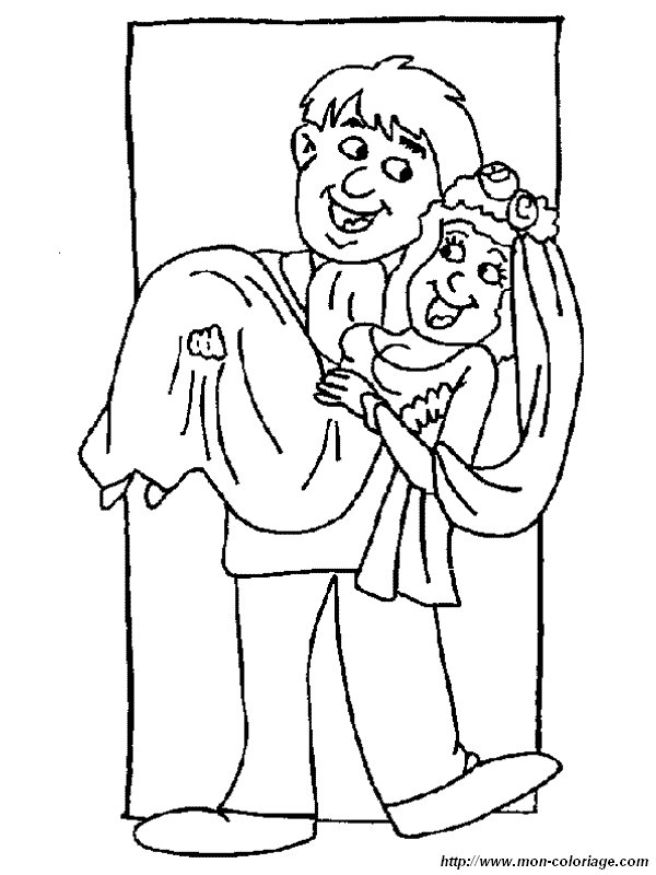 Coloring page: Marriage (Holidays and Special occasions) #56107 - Free Printable Coloring Pages