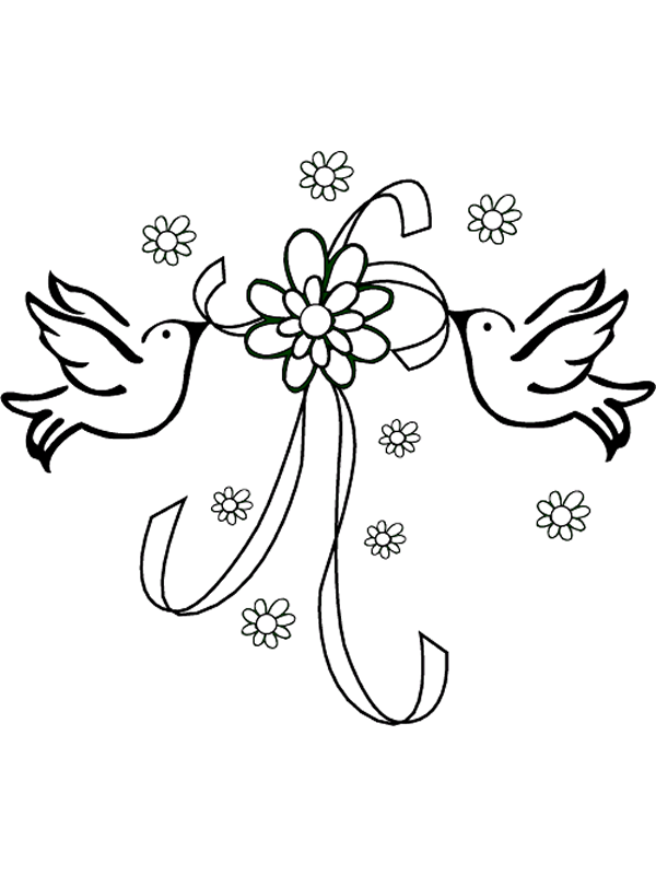 Coloring page: Marriage (Holidays and Special occasions) #56185 - Free Printable Coloring Pages