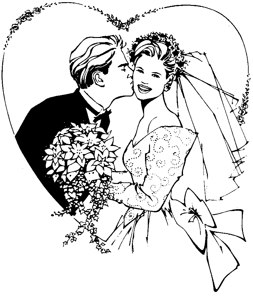 Coloring page: Marriage (Holidays and Special occasions) #56203 - Free Printable Coloring Pages