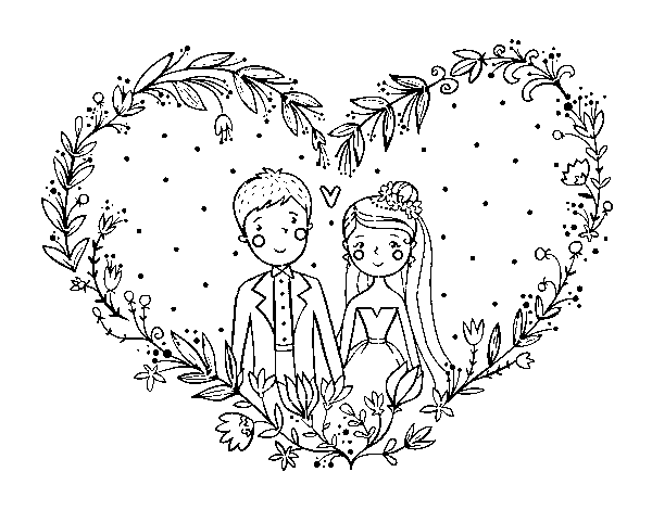 Coloring page: Marriage (Holidays and Special occasions) #56259 - Free Printable Coloring Pages