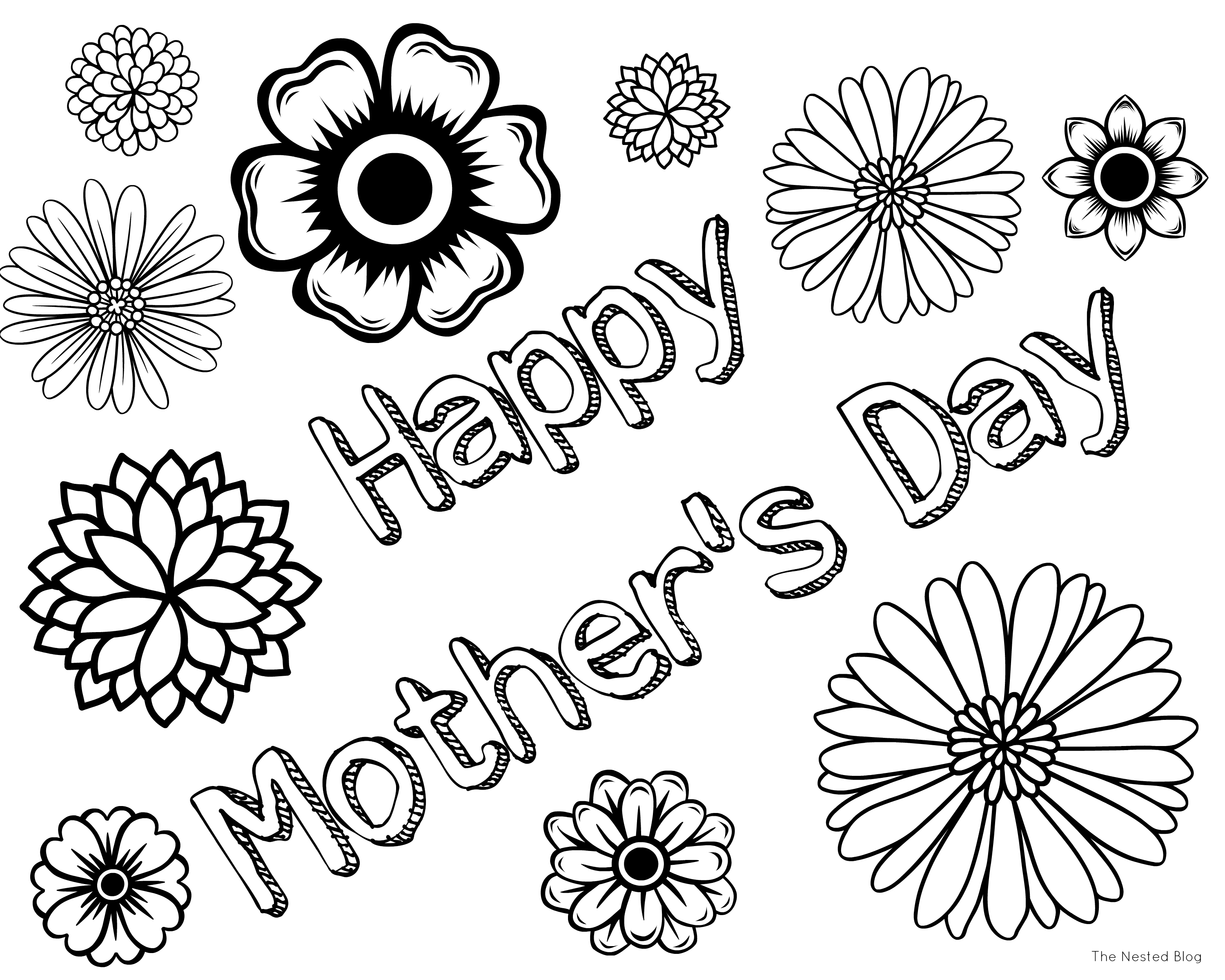 Coloring page: Mothers Day (Holidays and Special occasions) #129764 - Free Printable Coloring Pages