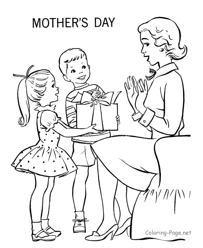 Coloring page: Mothers Day (Holidays and Special occasions) #129767 - Free Printable Coloring Pages