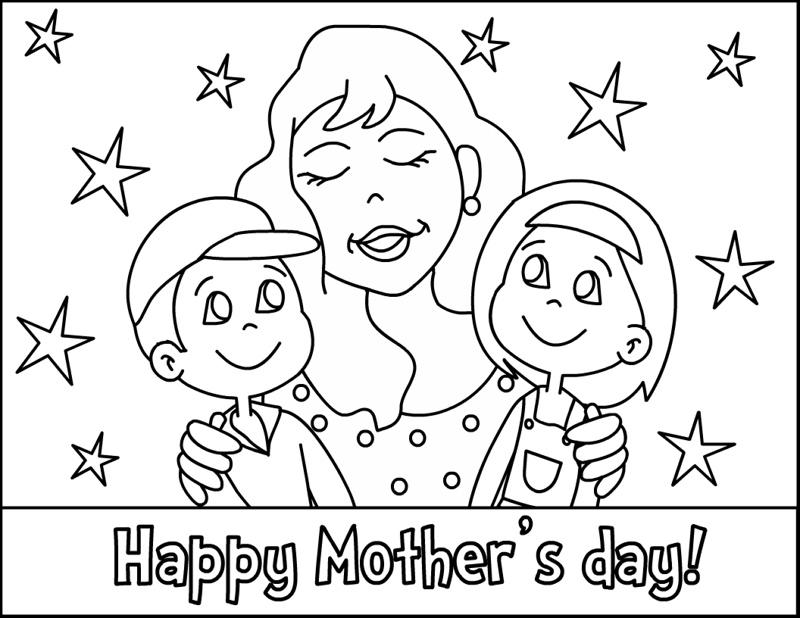 Coloring page: Mothers Day (Holidays and Special occasions) #129768 - Free Printable Coloring Pages