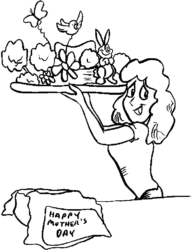 Coloring page: Mothers Day (Holidays and Special occasions) #129797 - Free Printable Coloring Pages