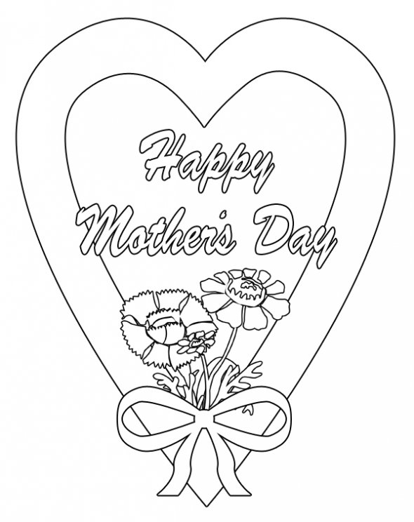 Coloring page: Mothers Day (Holidays and Special occasions) #129801 - Free Printable Coloring Pages