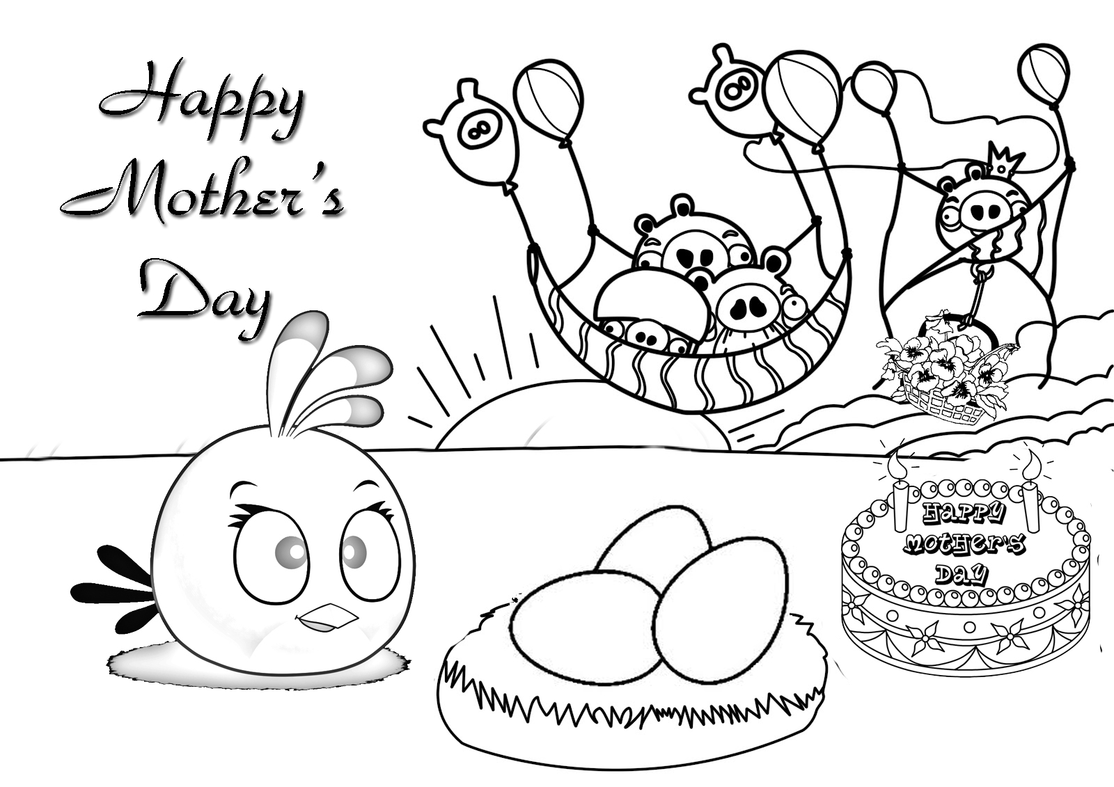 Coloring page: Mothers Day (Holidays and Special occasions) #129805 - Free Printable Coloring Pages