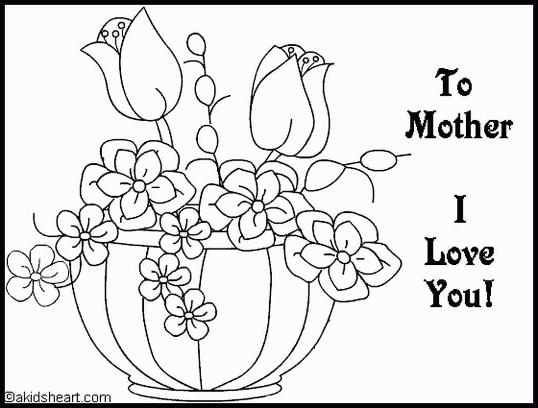 Coloring page: Mothers Day (Holidays and Special occasions) #129821 - Free Printable Coloring Pages