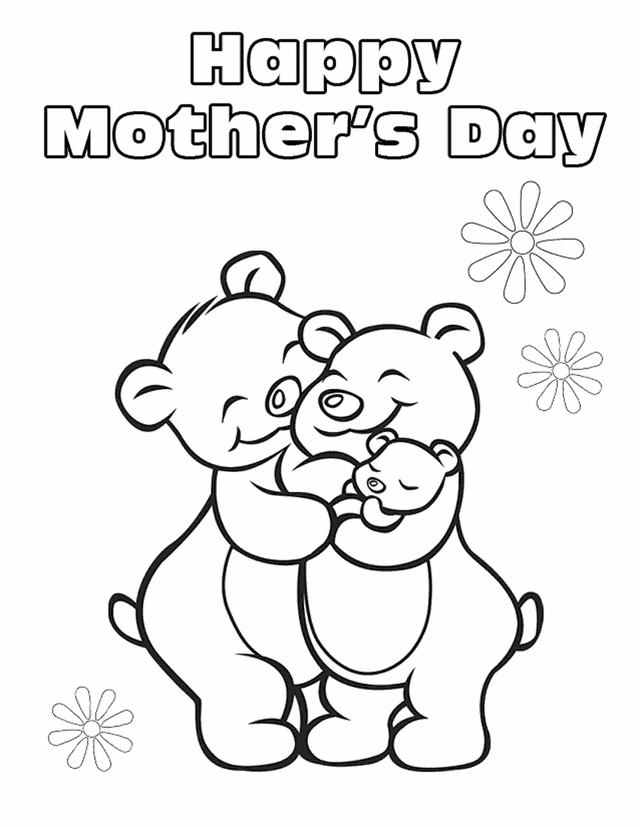 Coloring page: Mothers Day (Holidays and Special occasions) #129825 - Free Printable Coloring Pages