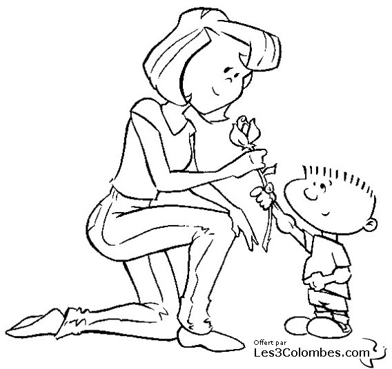 Coloring page: Mothers Day (Holidays and Special occasions) #129838 - Free Printable Coloring Pages