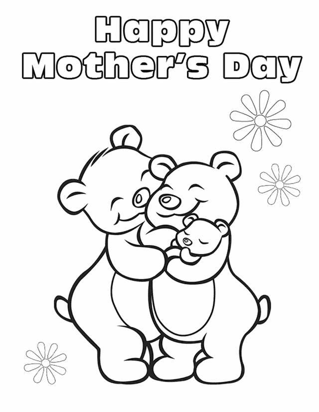 Coloring page: Mothers Day (Holidays and Special occasions) #129839 - Free Printable Coloring Pages