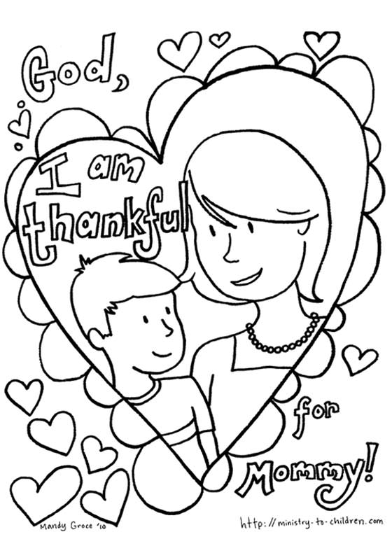 Coloring page: Mothers Day (Holidays and Special occasions) #129848 - Free Printable Coloring Pages