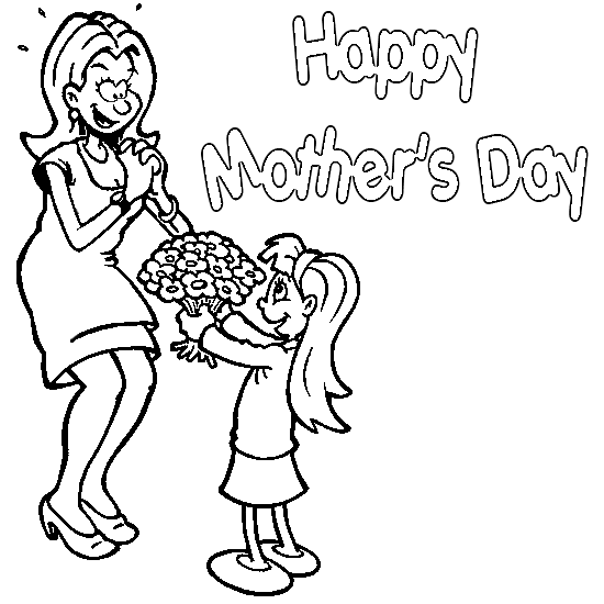 Coloring page: Mothers Day (Holidays and Special occasions) #129861 - Free Printable Coloring Pages