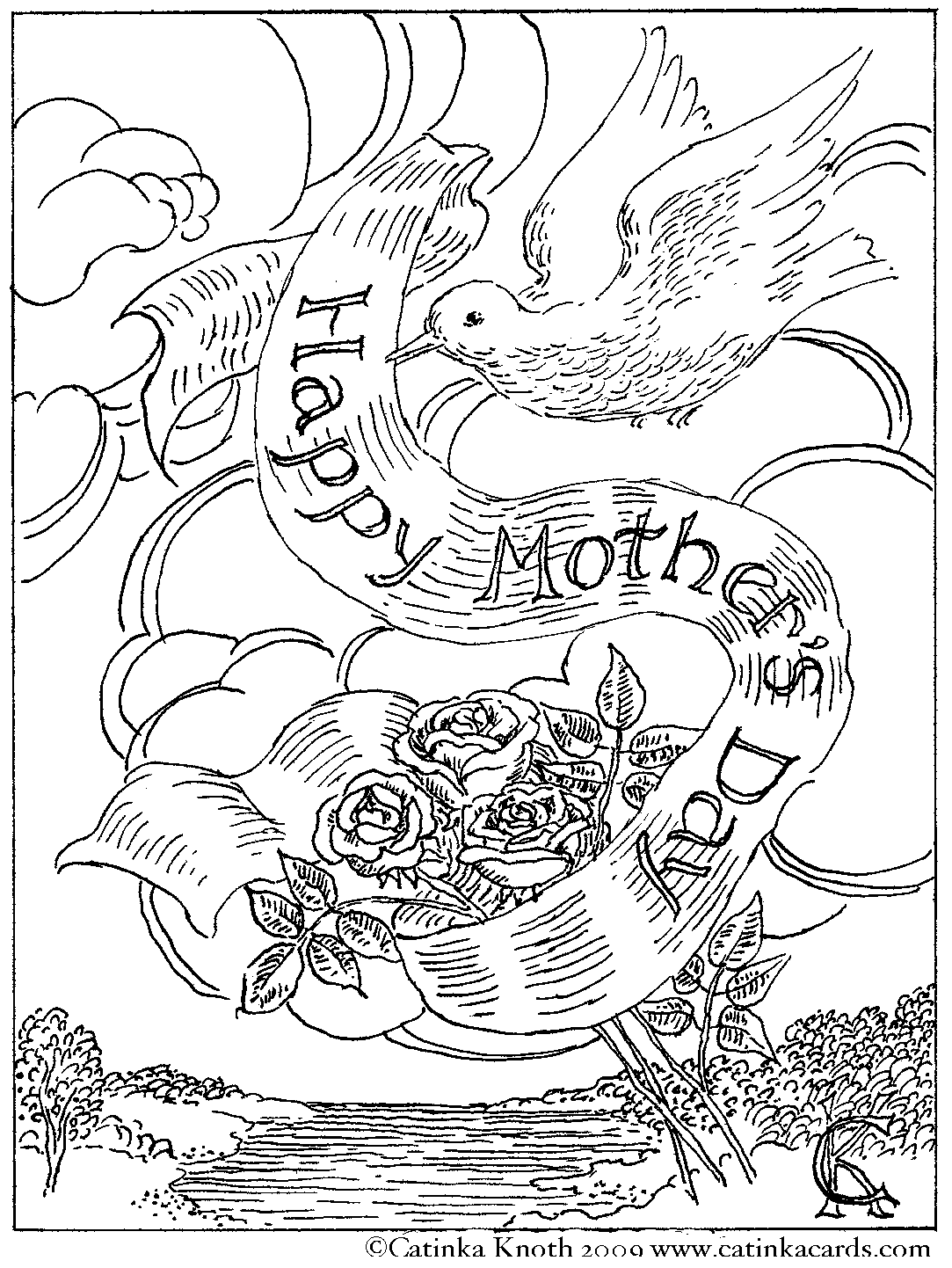 Coloring page: Mothers Day (Holidays and Special occasions) #129862 - Free Printable Coloring Pages