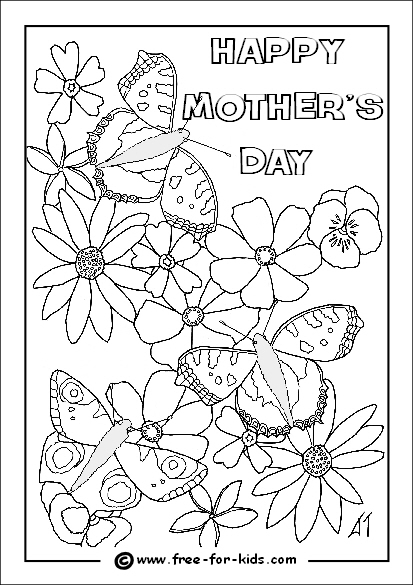 Coloring page: Mothers Day (Holidays and Special occasions) #129880 - Free Printable Coloring Pages