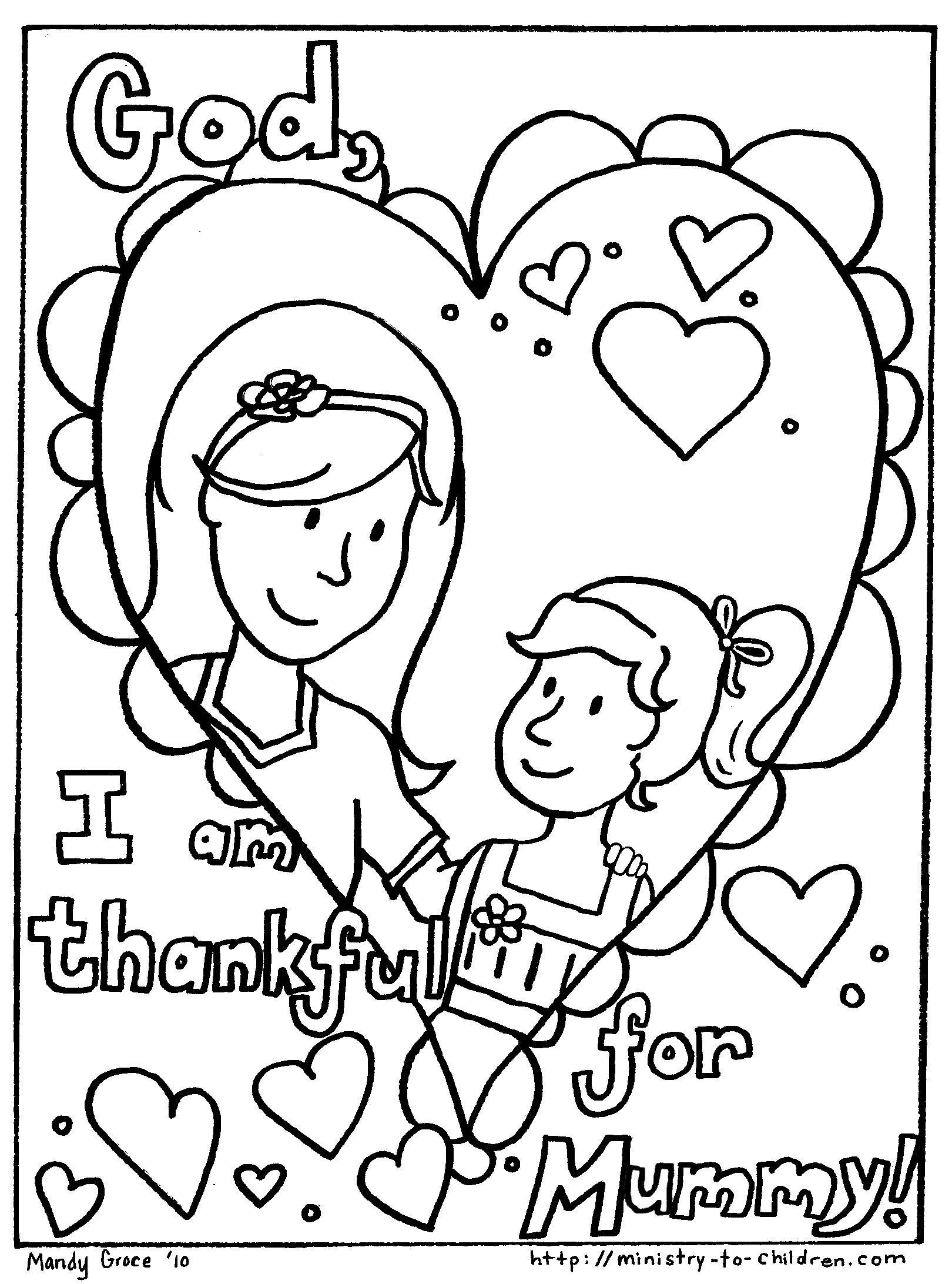 Coloring page: Mothers Day (Holidays and Special occasions) #129888 - Free Printable Coloring Pages