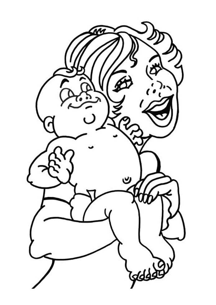 Coloring page: Mothers Day (Holidays and Special occasions) #129889 - Free Printable Coloring Pages