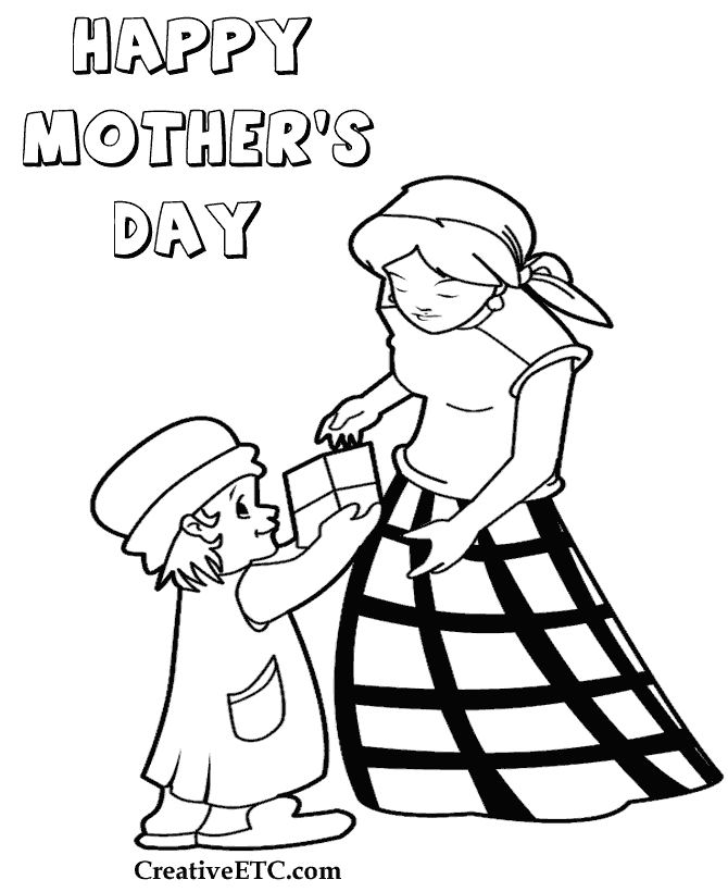 Coloring page: Mothers Day (Holidays and Special occasions) #129903 - Free Printable Coloring Pages