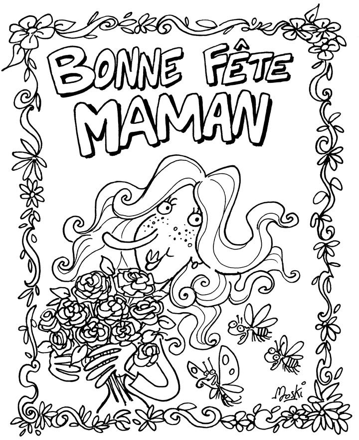 Coloring page: Mothers Day (Holidays and Special occasions) #129934 - Free Printable Coloring Pages
