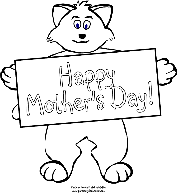 Coloring page: Mothers Day (Holidays and Special occasions) #129947 - Free Printable Coloring Pages