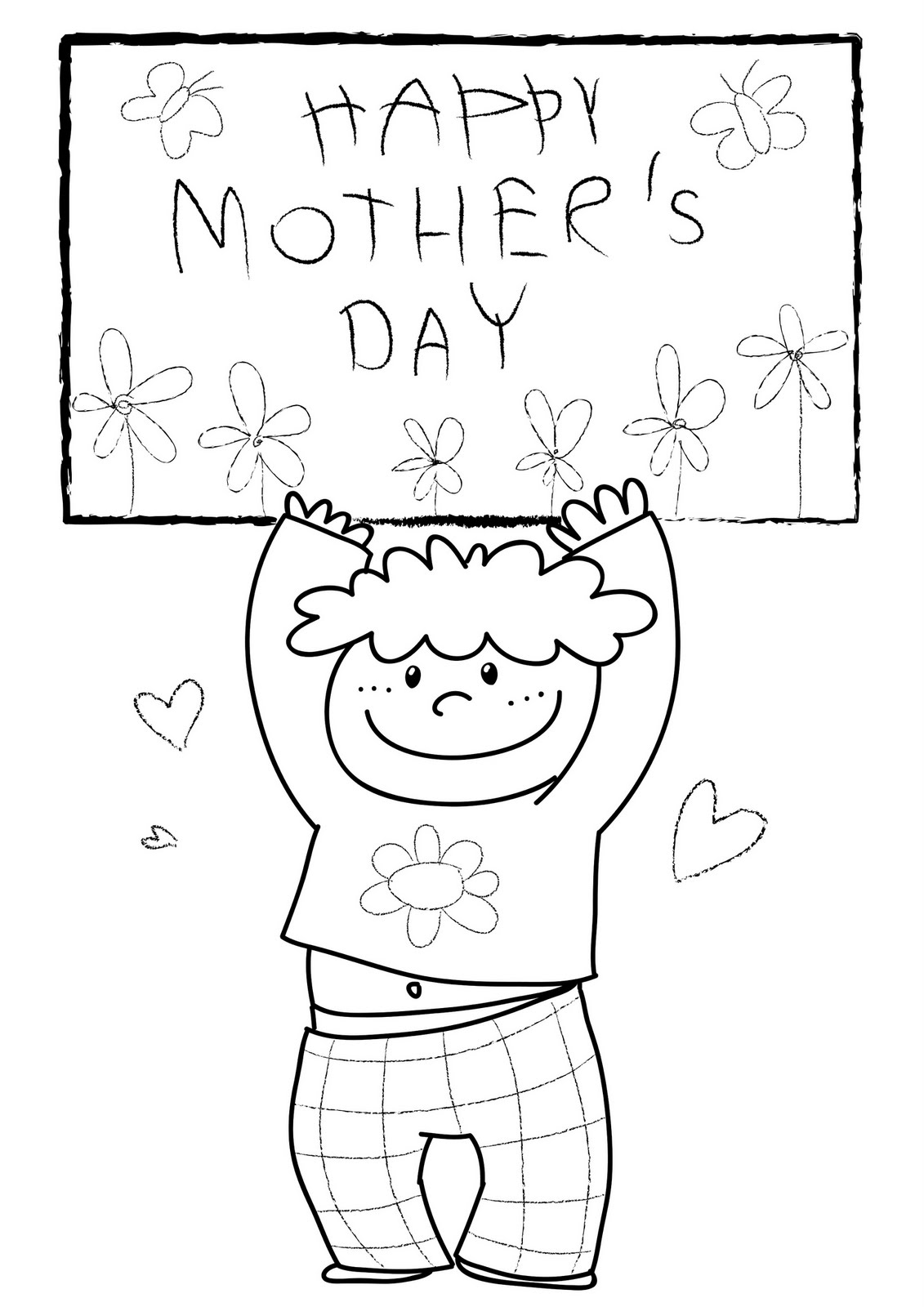 Coloring page: Mothers Day (Holidays and Special occasions) #129984 - Free Printable Coloring Pages
