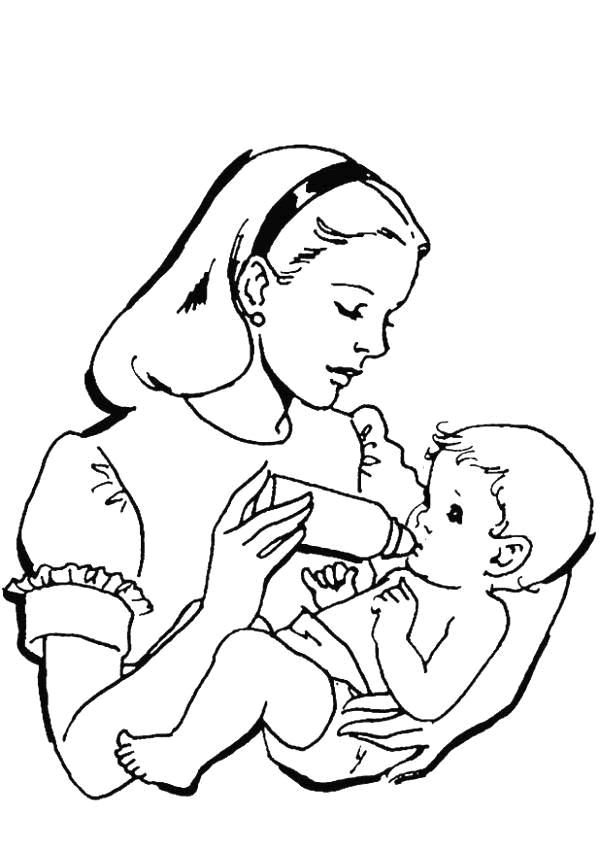 Coloring page: Mothers Day (Holidays and Special occasions) #129994 - Free Printable Coloring Pages