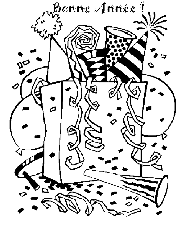 Coloring page: New Year (Holidays and Special occasions) #60801 - Free Printable Coloring Pages