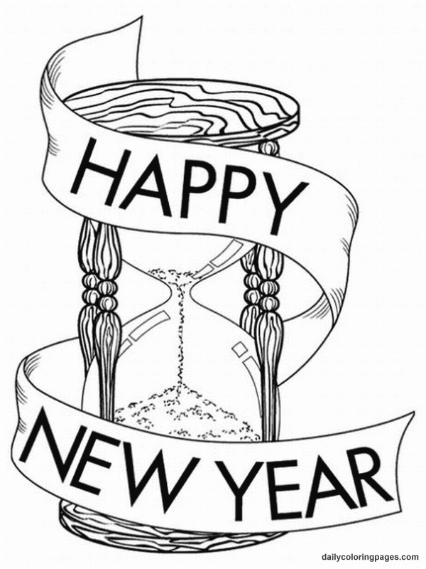 Coloring page: New Year (Holidays and Special occasions) #60802 - Free Printable Coloring Pages