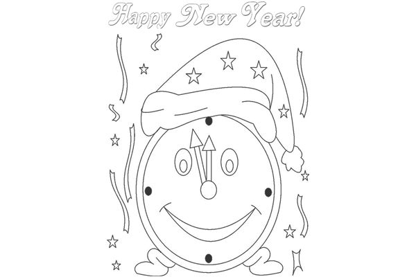 Coloring page: New Year (Holidays and Special occasions) #60842 - Free Printable Coloring Pages