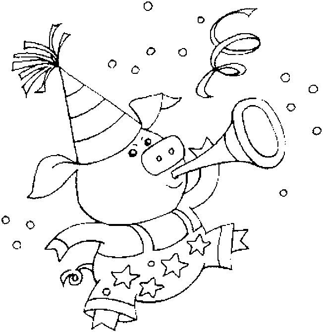 Coloring page: New Year (Holidays and Special occasions) #60860 - Free Printable Coloring Pages