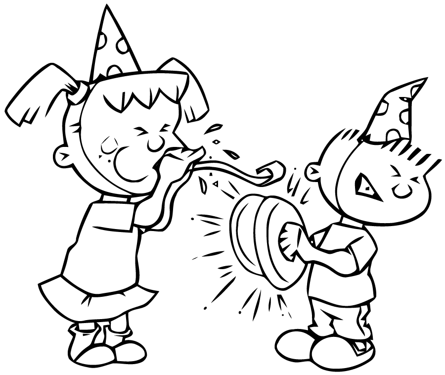 Coloring page: New Year (Holidays and Special occasions) #60884 - Free Printable Coloring Pages