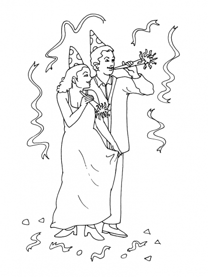 Coloring page: New Year (Holidays and Special occasions) #60914 - Free Printable Coloring Pages
