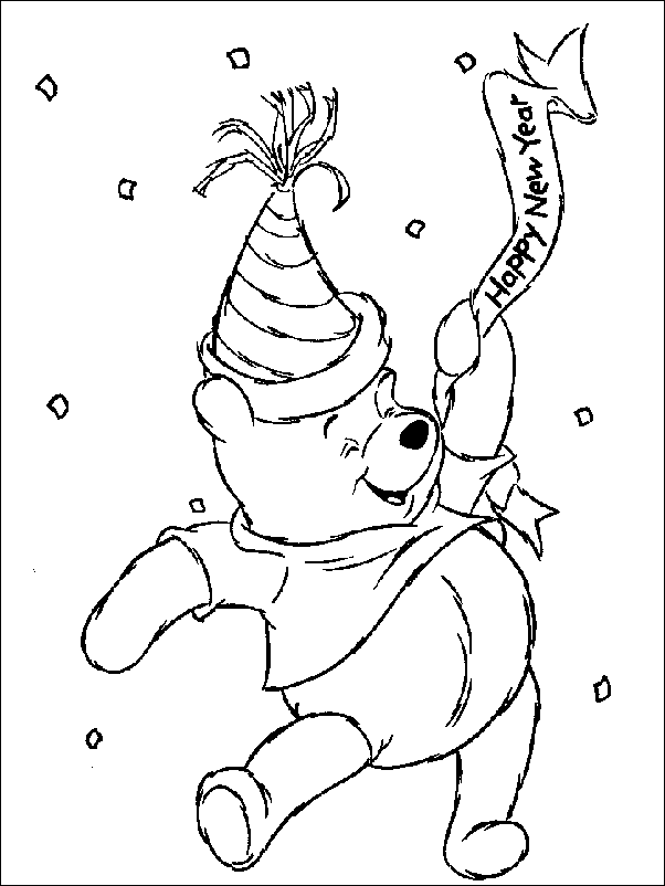 Coloring page: New Year (Holidays and Special occasions) #60922 - Free Printable Coloring Pages