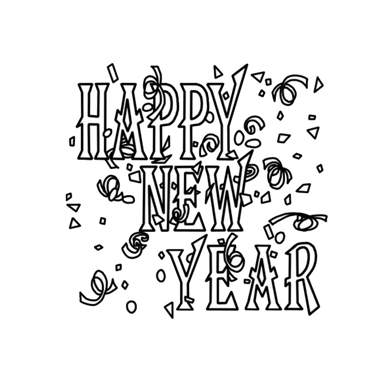 Coloring page: New Year (Holidays and Special occasions) #60939 - Free Printable Coloring Pages