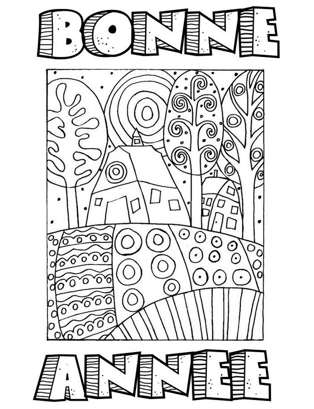 Coloring page: New Year (Holidays and Special occasions) #60971 - Free Printable Coloring Pages