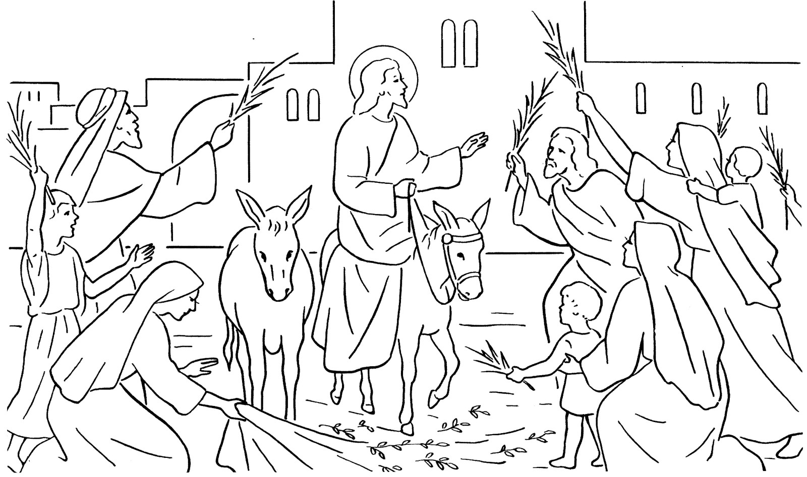 Coloring page: Palm Sunday (Holidays and Special occasions) #60308 - Free Printable Coloring Pages