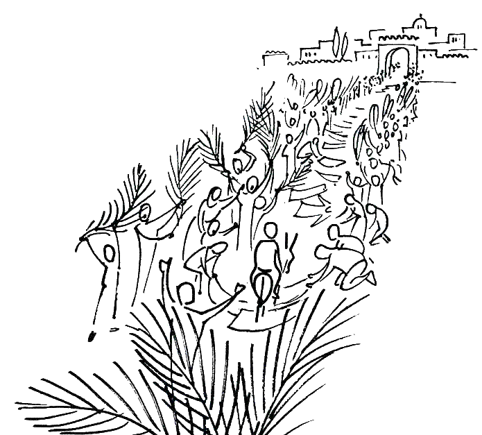 Coloring page: Palm Sunday (Holidays and Special occasions) #60314 - Free Printable Coloring Pages