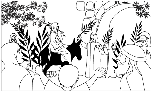Coloring page: Palm Sunday (Holidays and Special occasions) #60321 - Free Printable Coloring Pages